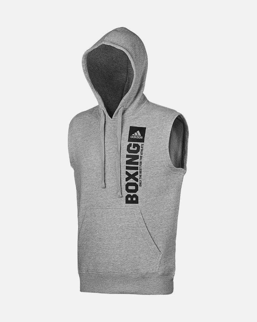 Adidas Hoodie Ärmellos Boxing - Grau/Schwarz