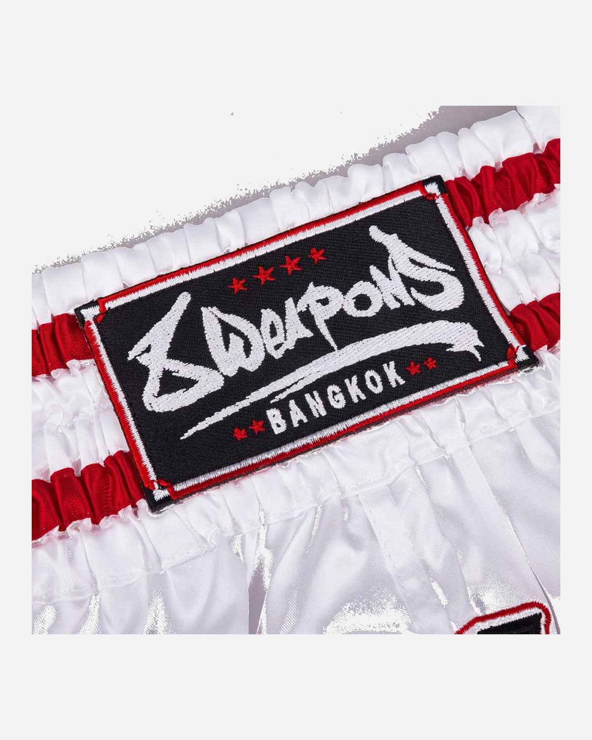 8 WEAPONS Muay Thai Shorts Bangkok - Weiß/Schwarz