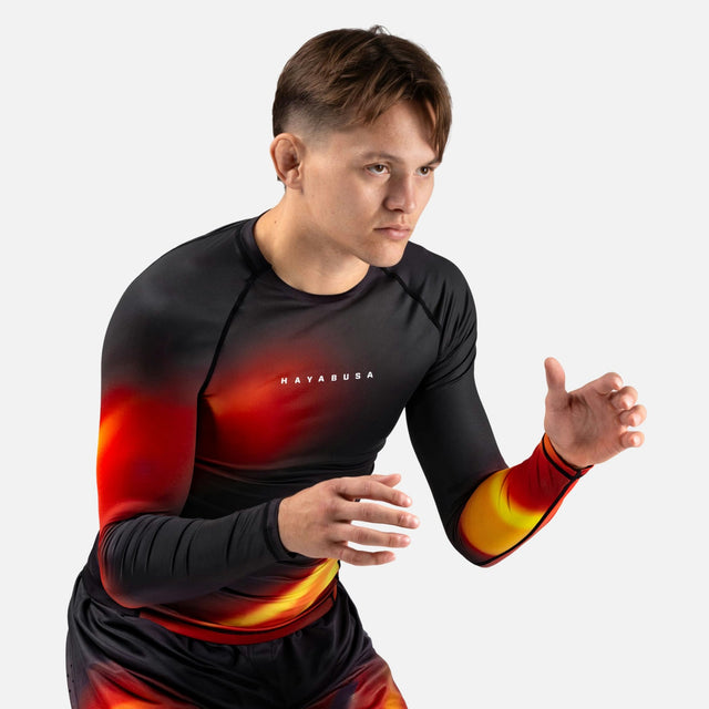 Hayabusa Rashguard Apex Nova Lange Ärmel - Orange