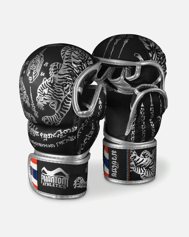 Phantom Athletics MMA Handschoenen Sparring Muay Thai - Zwart/Zilver