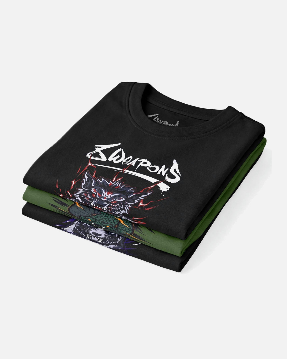 8 WEAPONS T-Shirt Beastial Wolf - Schwarz/Rot