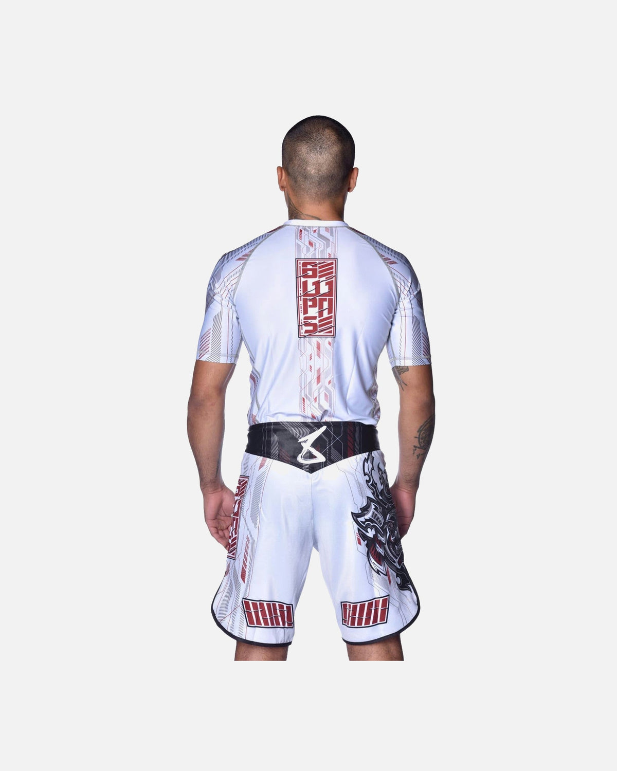 8 WEAPONS MMA-Shorts Samurai 2.0 – Weiß/Rot