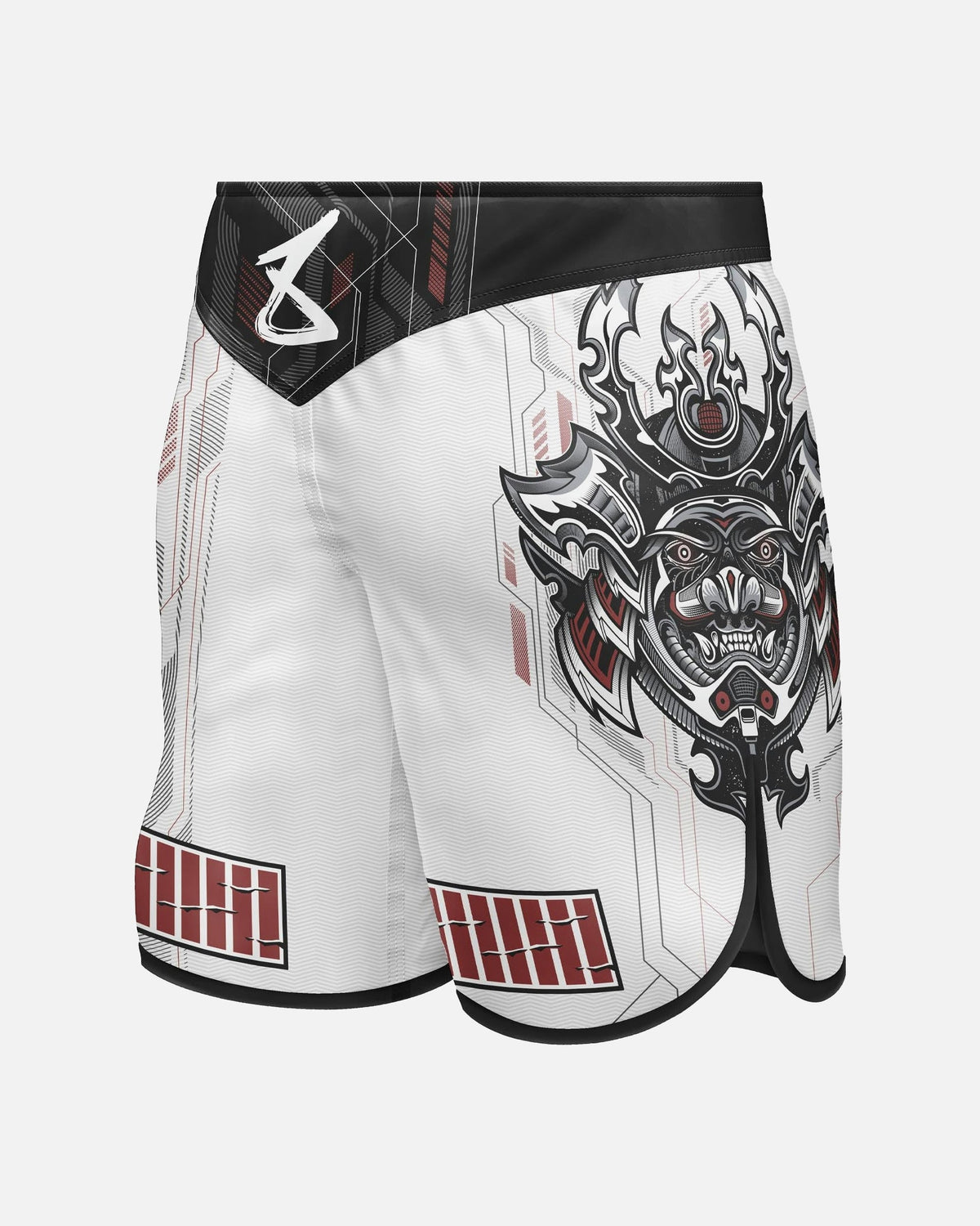 8 WEAPONS MMA-Shorts Samurai 2.0 – Weiß/Rot
