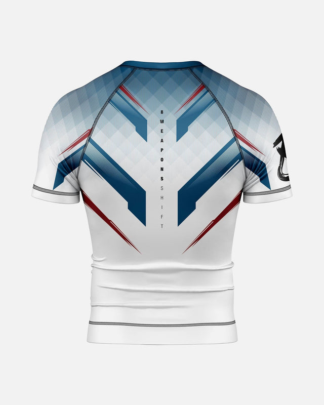 8 WEAPONS Rashguard Shift - Weiß/Navy/Rot