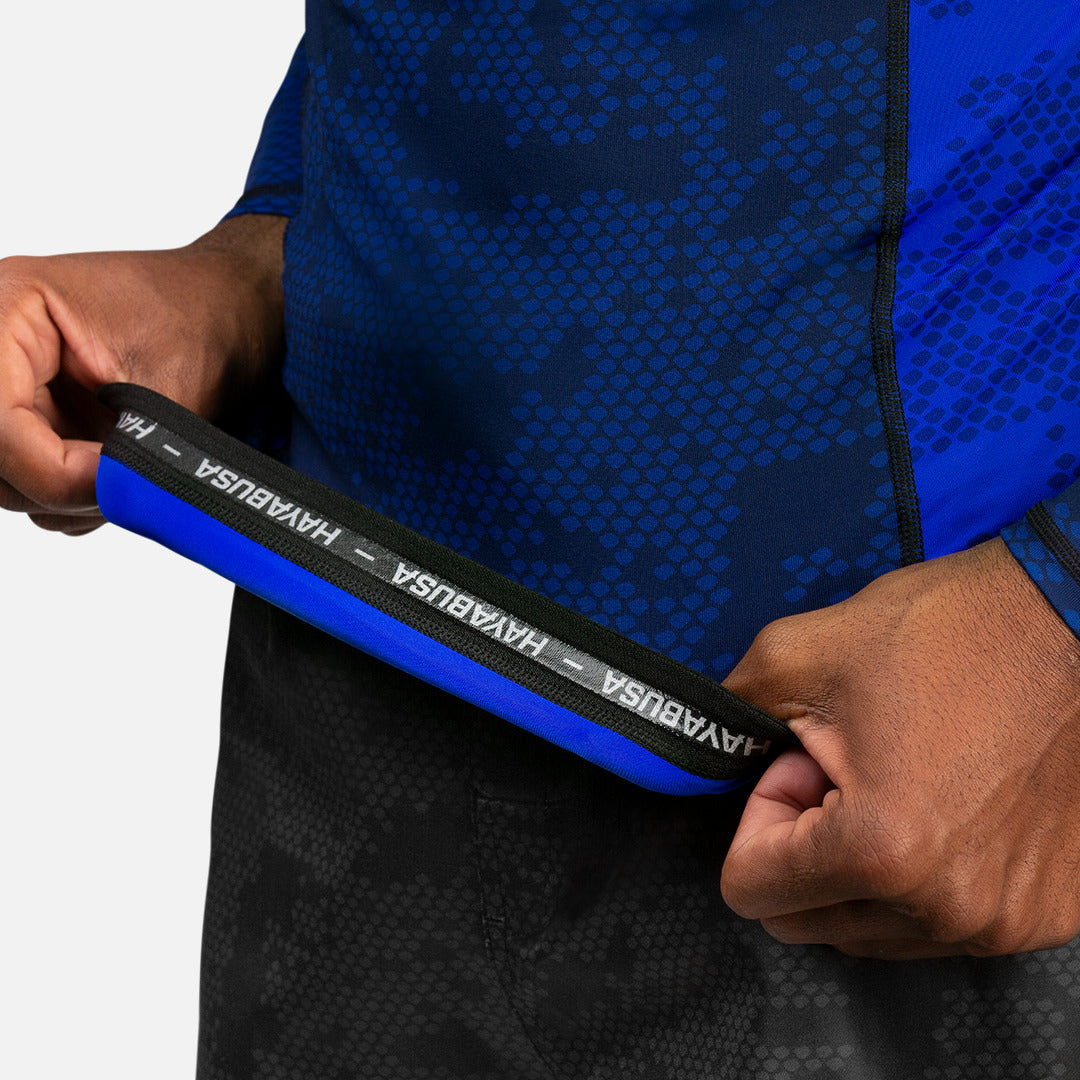 Hayabusa Rashguard Ranked Lange Ärmel - Blau