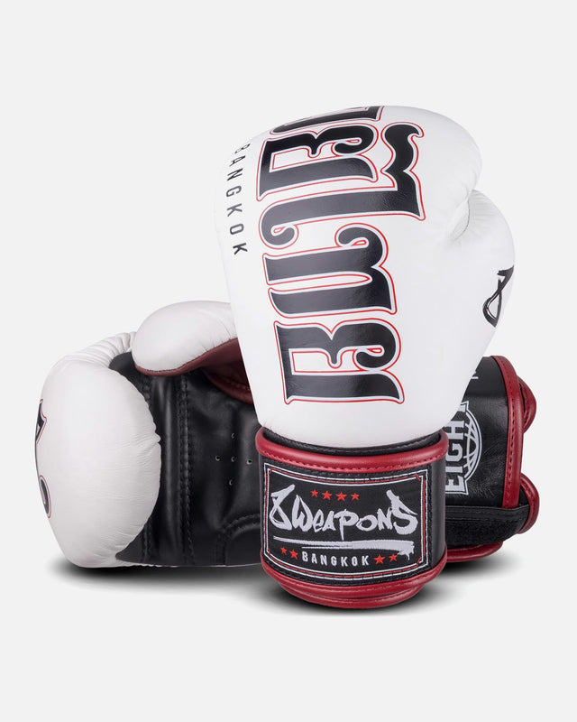 8 WEAPONS Boxhandschuhe Bangkok - Weiß/Schwarz