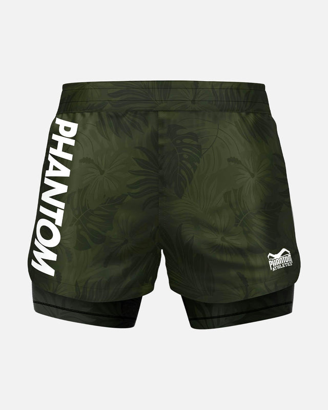 Phantom Athletics MMA Shorts Fusion 2in1 Jungle - Grün