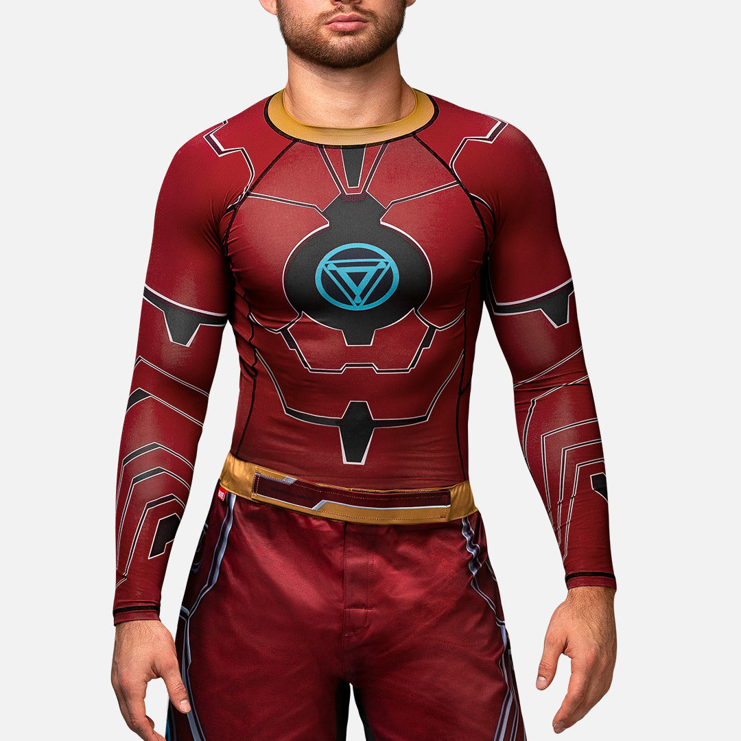 Marvel Rashguard Iron Man Lange Ärmel - Rot