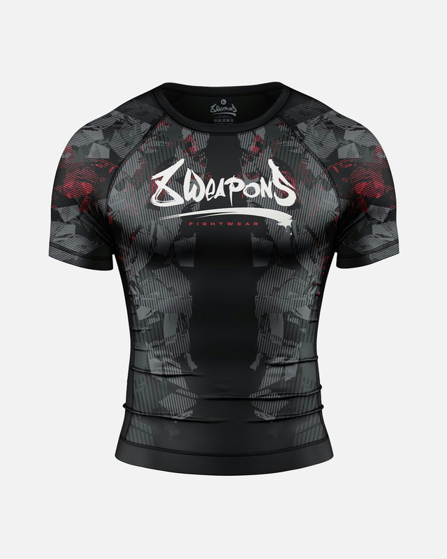 8 WEAPONS Rashguard Hit 2.0 - Schwarz/Rot