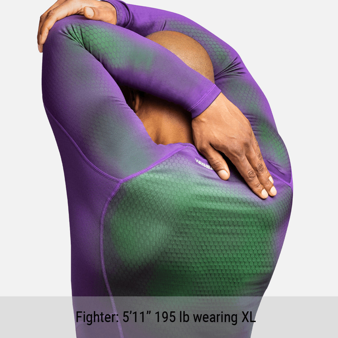 Hayabusa Rashguard Fusion Lange Ärmel - Lila/Grün