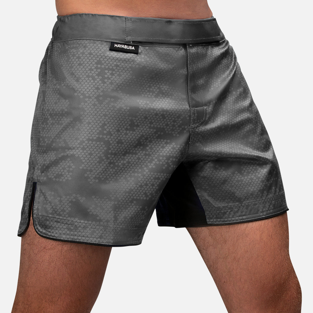Hayabusa MMA Shorts Hex Mid-Thigh - Grau