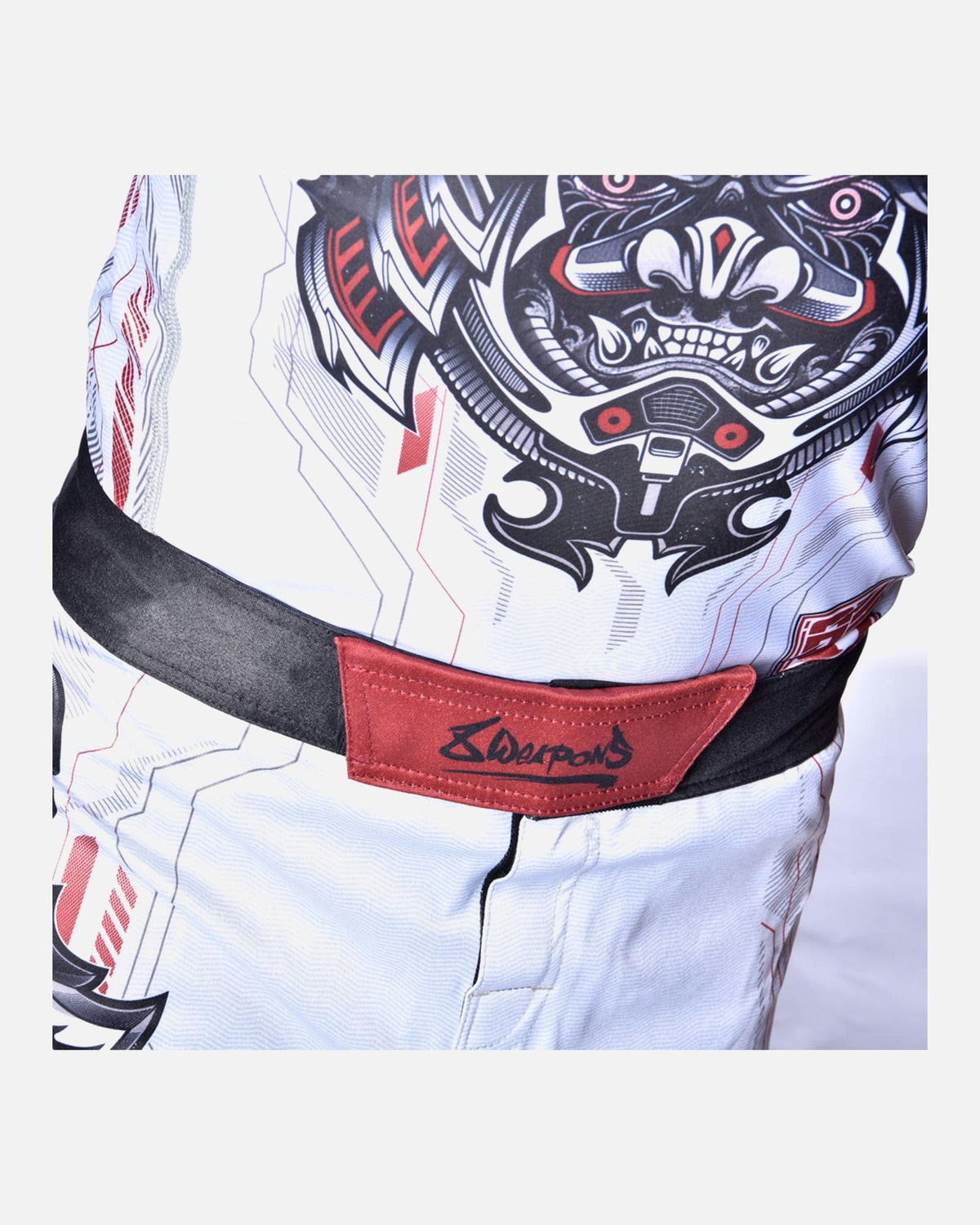 8 WEAPONS MMA-Shorts Samurai 2.0 – Weiß/Rot