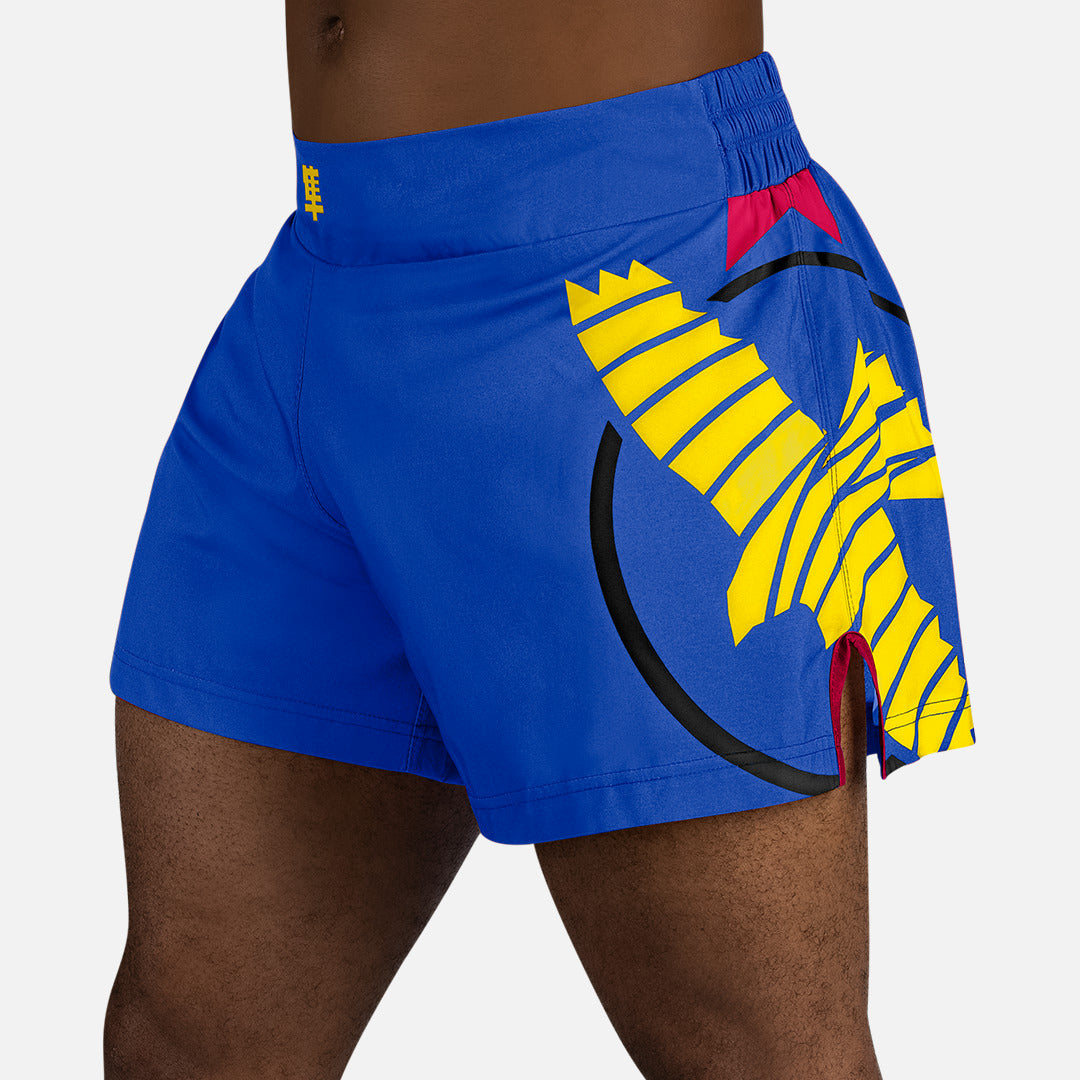 Hayabusa Muay-Thai-Shorts Icon - Blau/Gelb