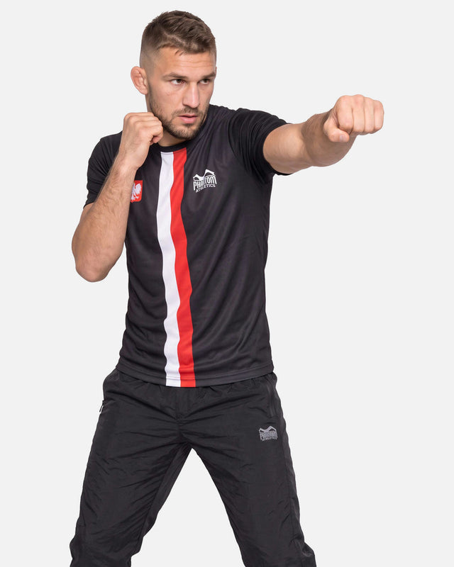 Phantom Athletics T-Shirt EVO+ Team Poland - Schwarz/Rot/Weiß