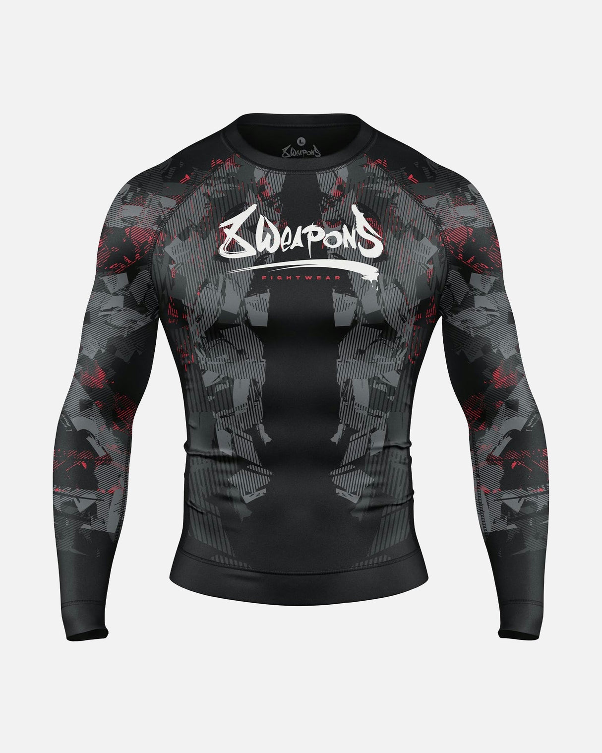8 WEAPONS Rashguard Hit 2.0 - Schwarz/Rot