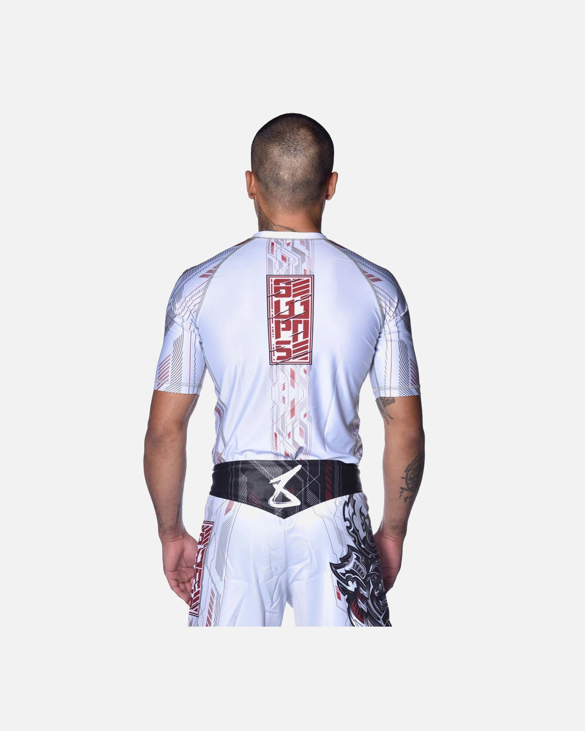 8 WEAPONS Rashguard Samurai 2.0 – Weiß/Rot