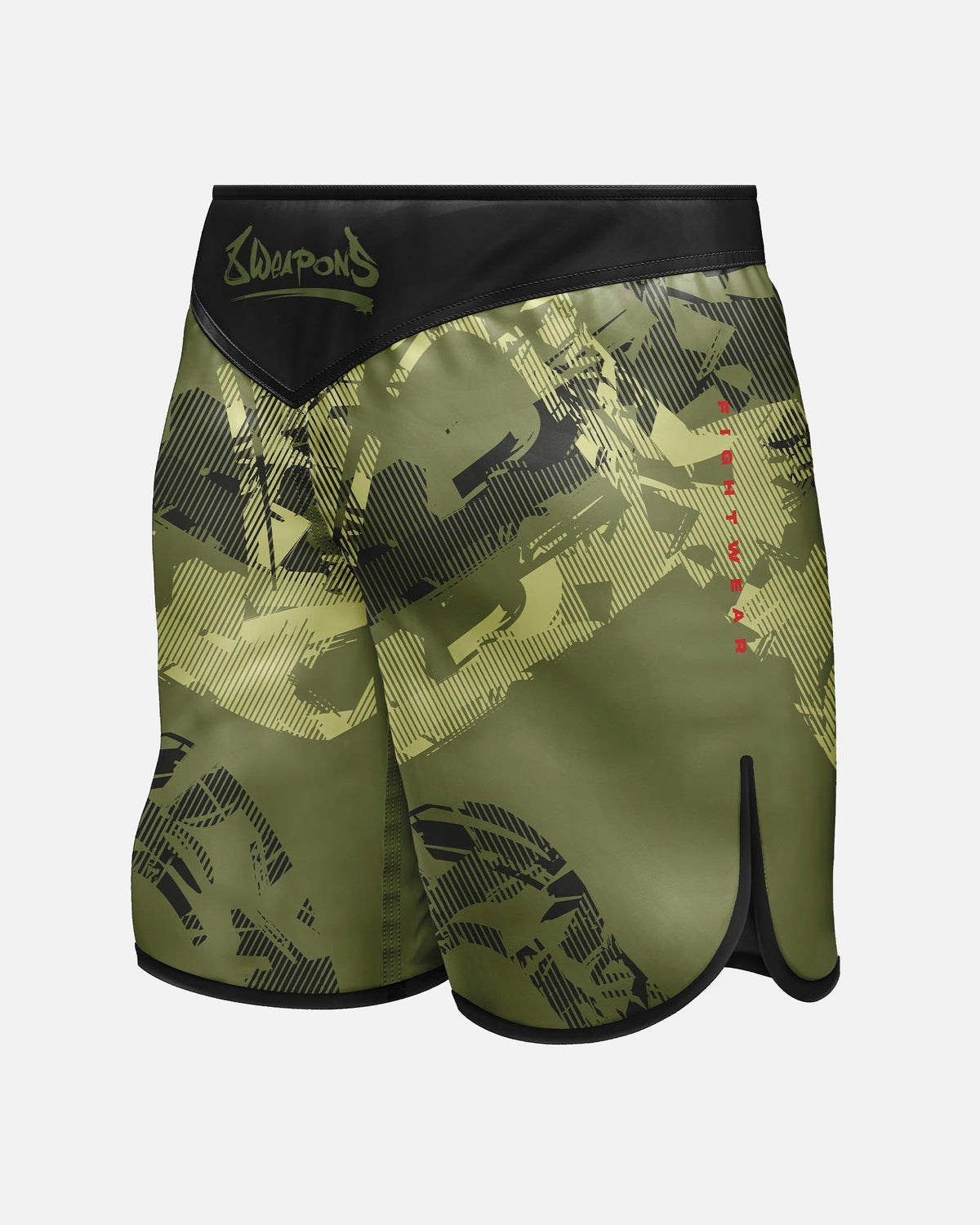 8 WEAPONS MMA Shorts Hit 2.0 - Olive/Schwarz