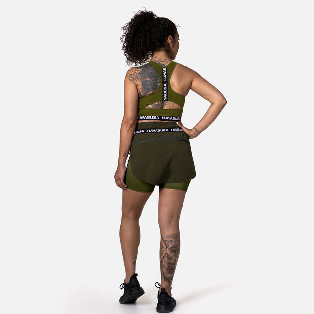 Hayabusa Sport-BH Crossback Damen - Olive