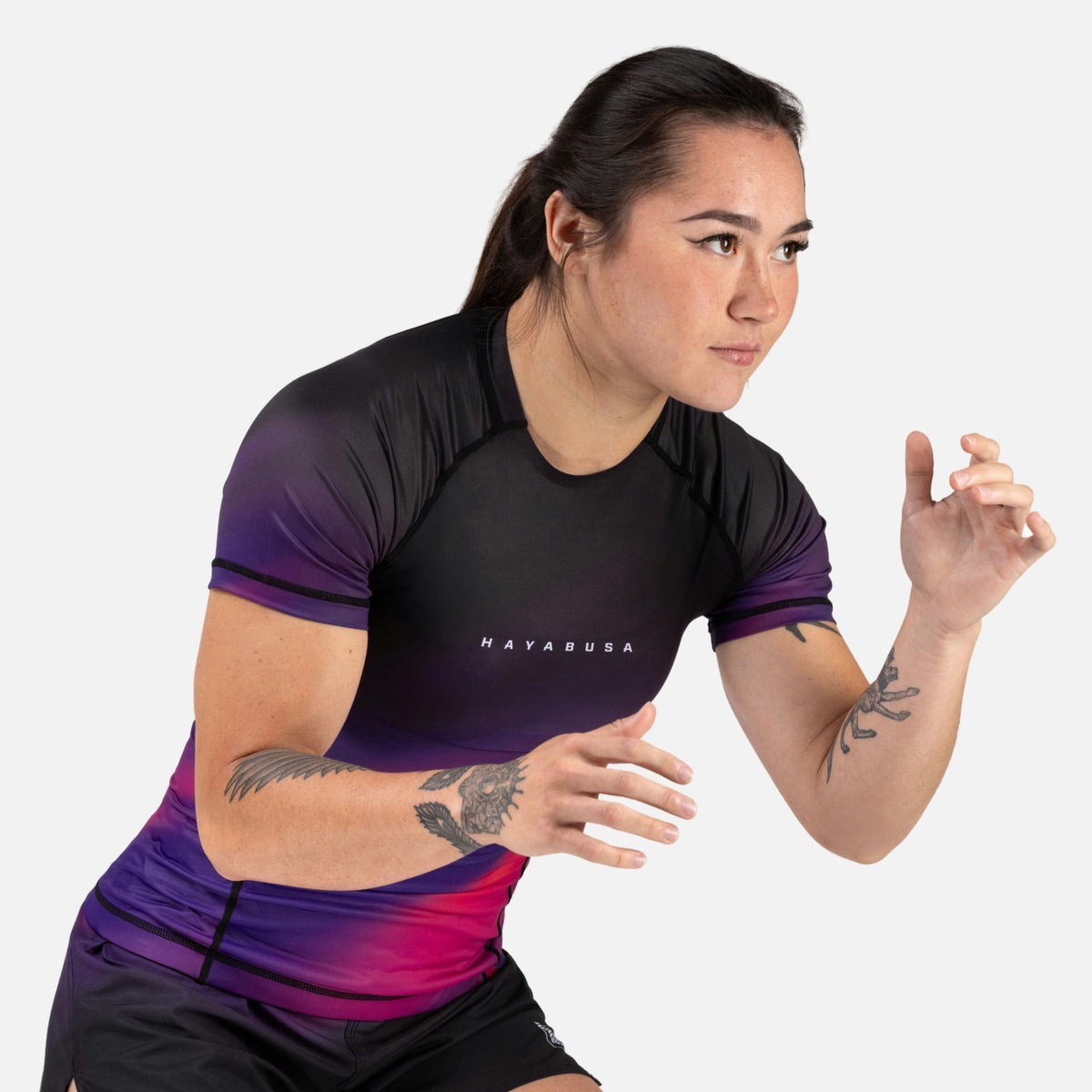 Hayabusa Rashguard Apex Nova Kurzarm Damen - Lila