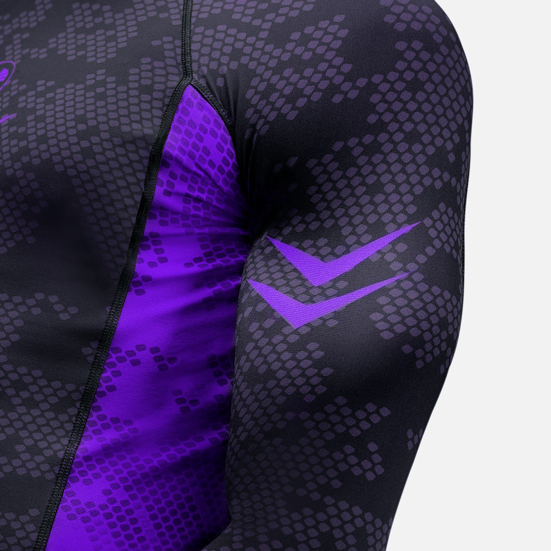 Hayabusa Rashguard Ranked Lange Ärmel - Lila