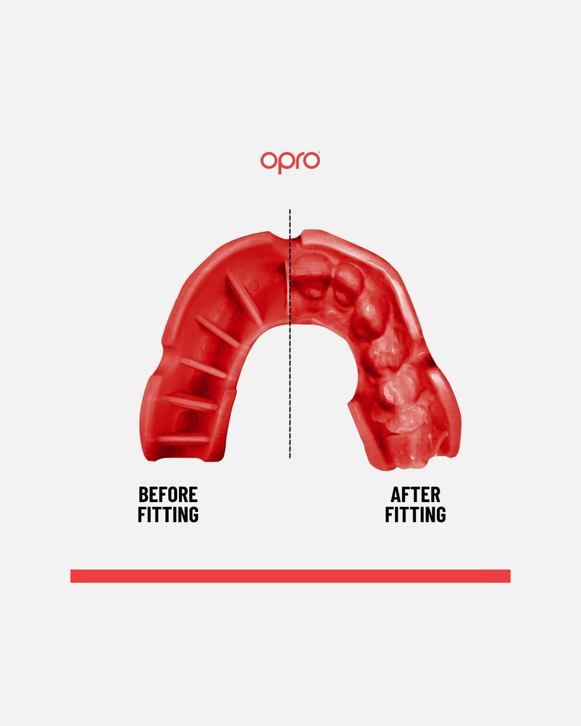 OPRO Mundschutz UFC Silver - Schwarz/Rot