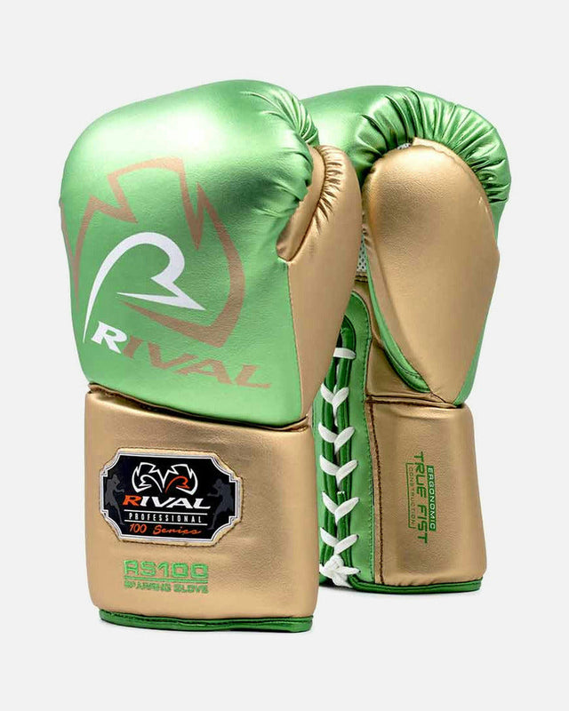 Rival Boxhandschuhe RS100 Pro Sparring - Grün/Gold