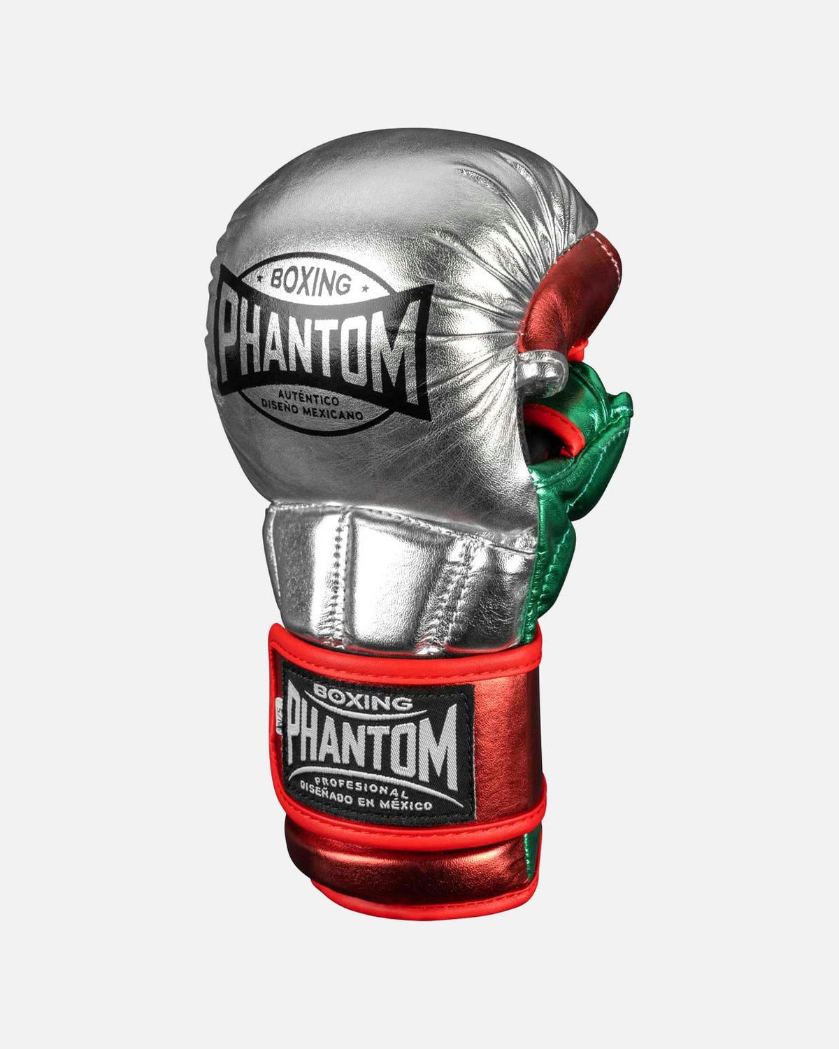 Phantom Athletics MMA Handschuhe Mexico - Silber/Grün/Rot