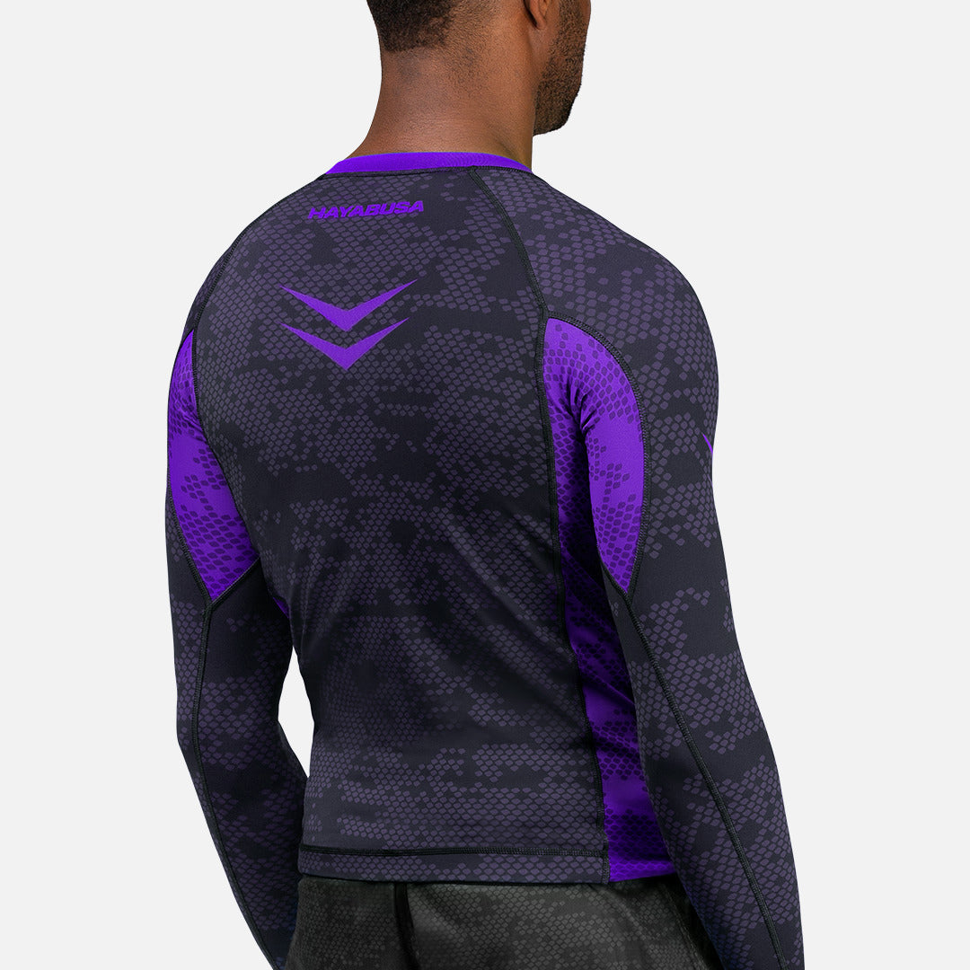 Hayabusa Rashguard Ranked Lange Ärmel - Lila