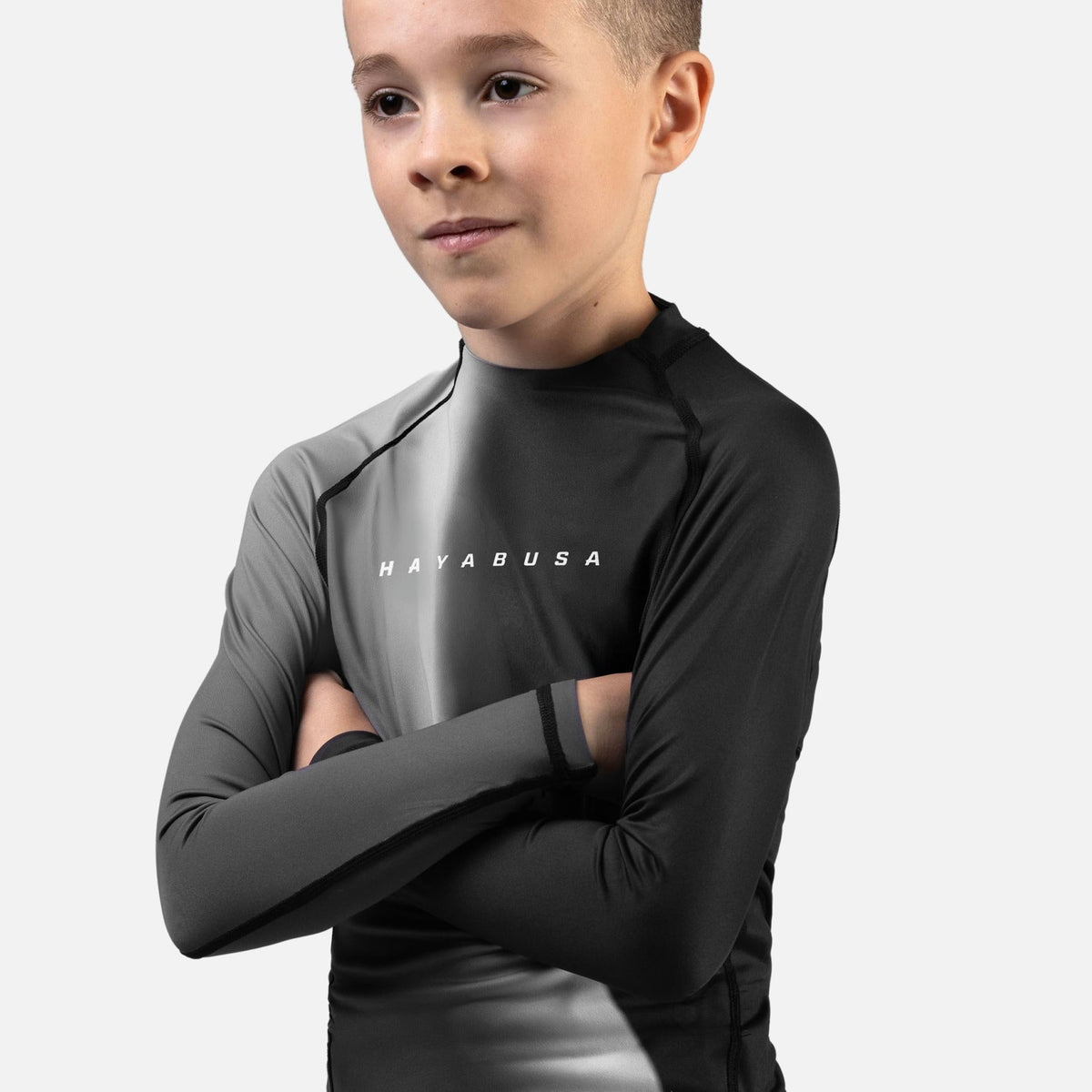 Hayabusa Rashguard Apex Nova Lange Ärmel Kinder - Schwarz