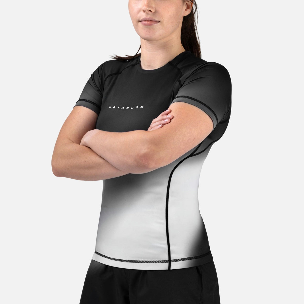 Hayabusa Rashguard Apex Nova Kurzarm Damen - Grau