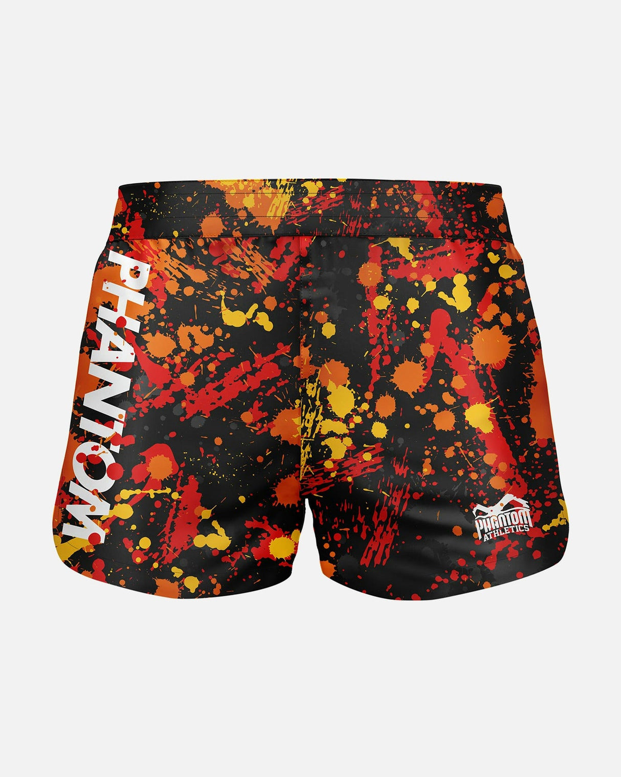 Phantom Athletics MMA Shorts Fusion Splatter - Rot/Orange