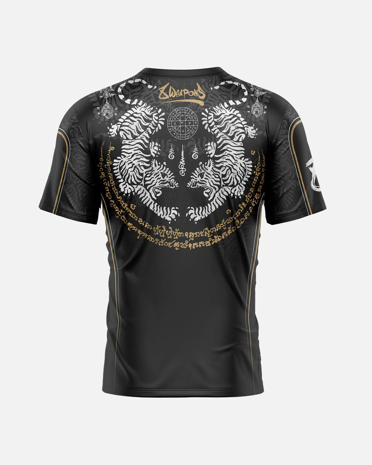 8 WEAPONS T-Shirt Funktionell Tiger Yant – Schwarz/Gelb