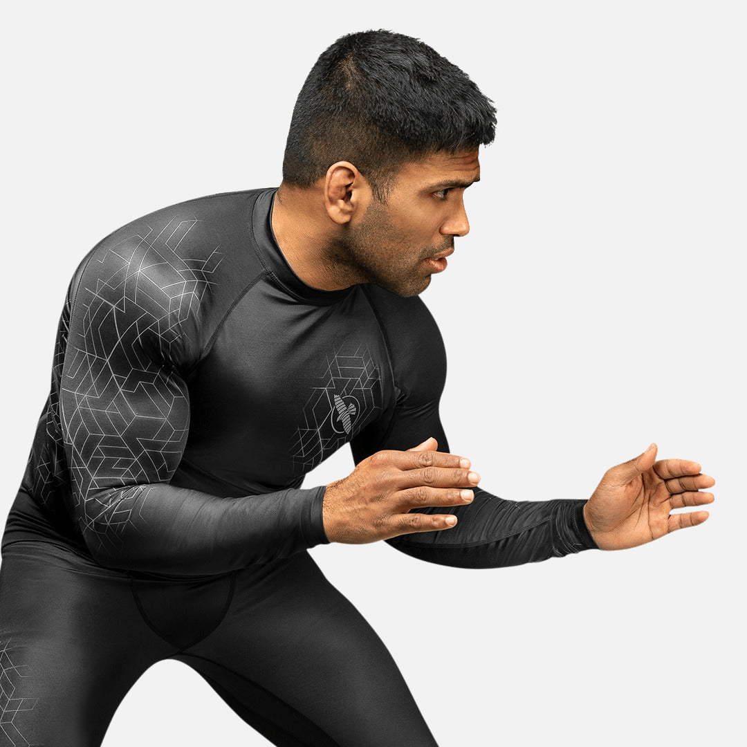 Hayabusa Rashguard Geo Lange Ärmel - Grau