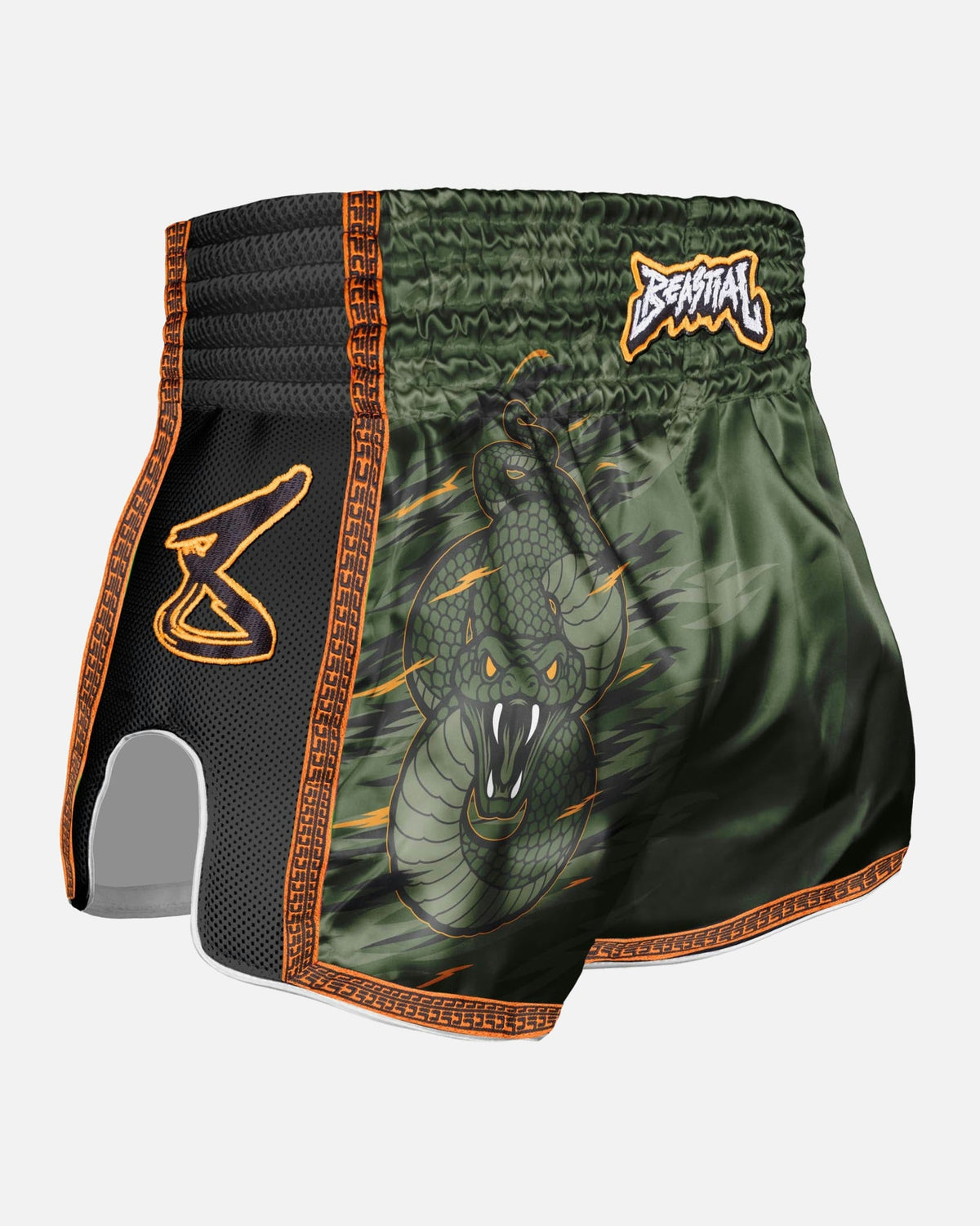 8 WEAPONS Muay Thai Shorts Beastial Viper - Khaki