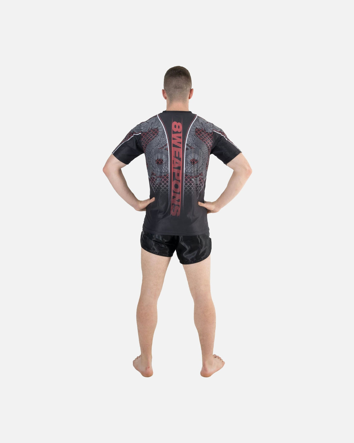 8 WEAPONS T-Shirt Funktionell Naga Yant – Schwarz/Rot