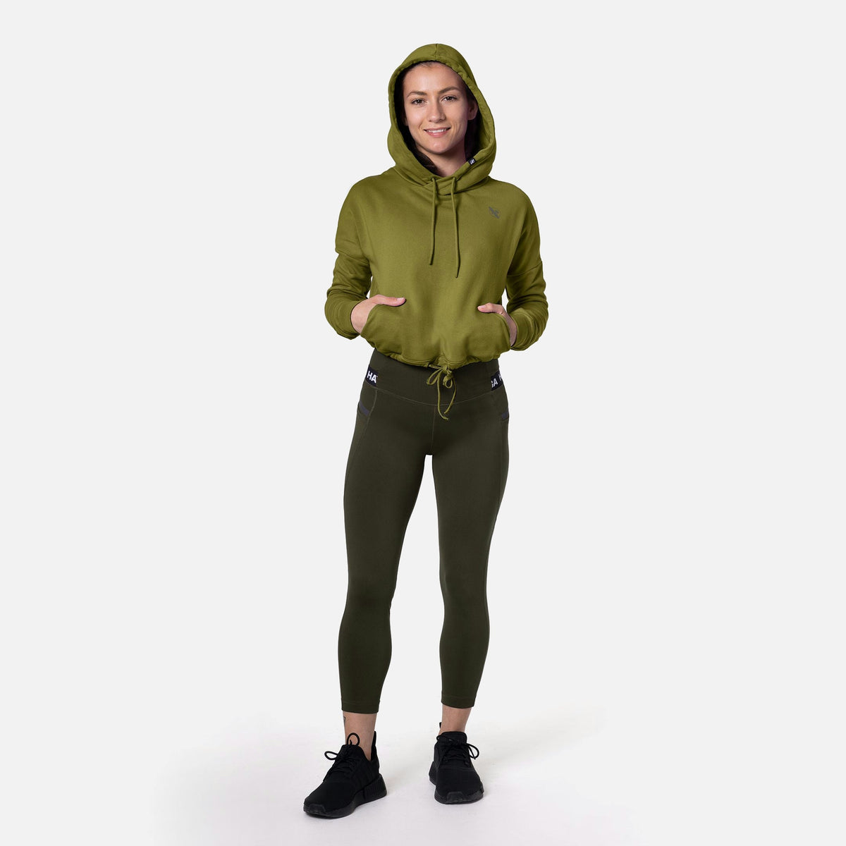 Hayabusa Leggings High Rise 3/4 Damen - Olivgrün