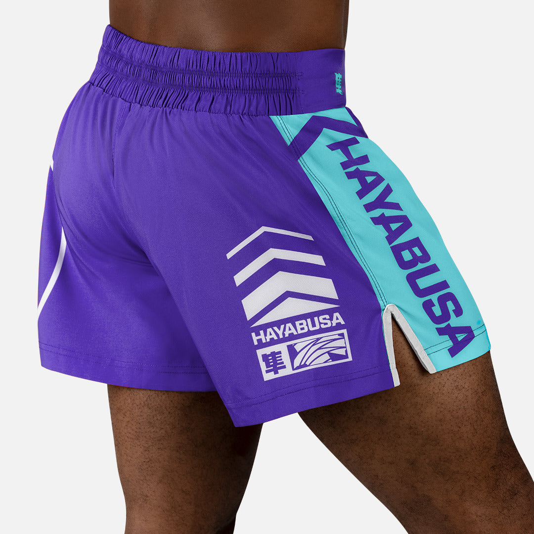 Hayabusa Muay-Thai-Shorts Icon - Lila/Weiß