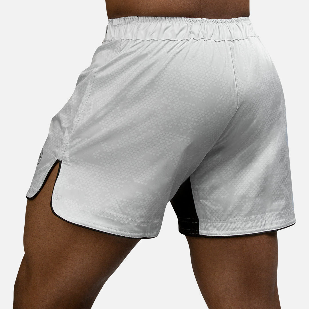 Hayabusa MMA Shorts Hex Mid-Thigh - Weiß