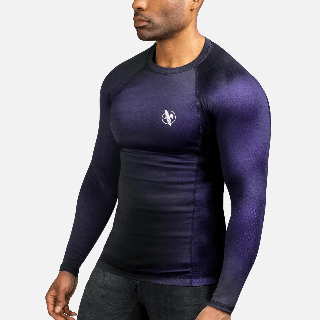 Hayabusa Rashguard Fusion Lange Ärmel - Schwarz/Lila