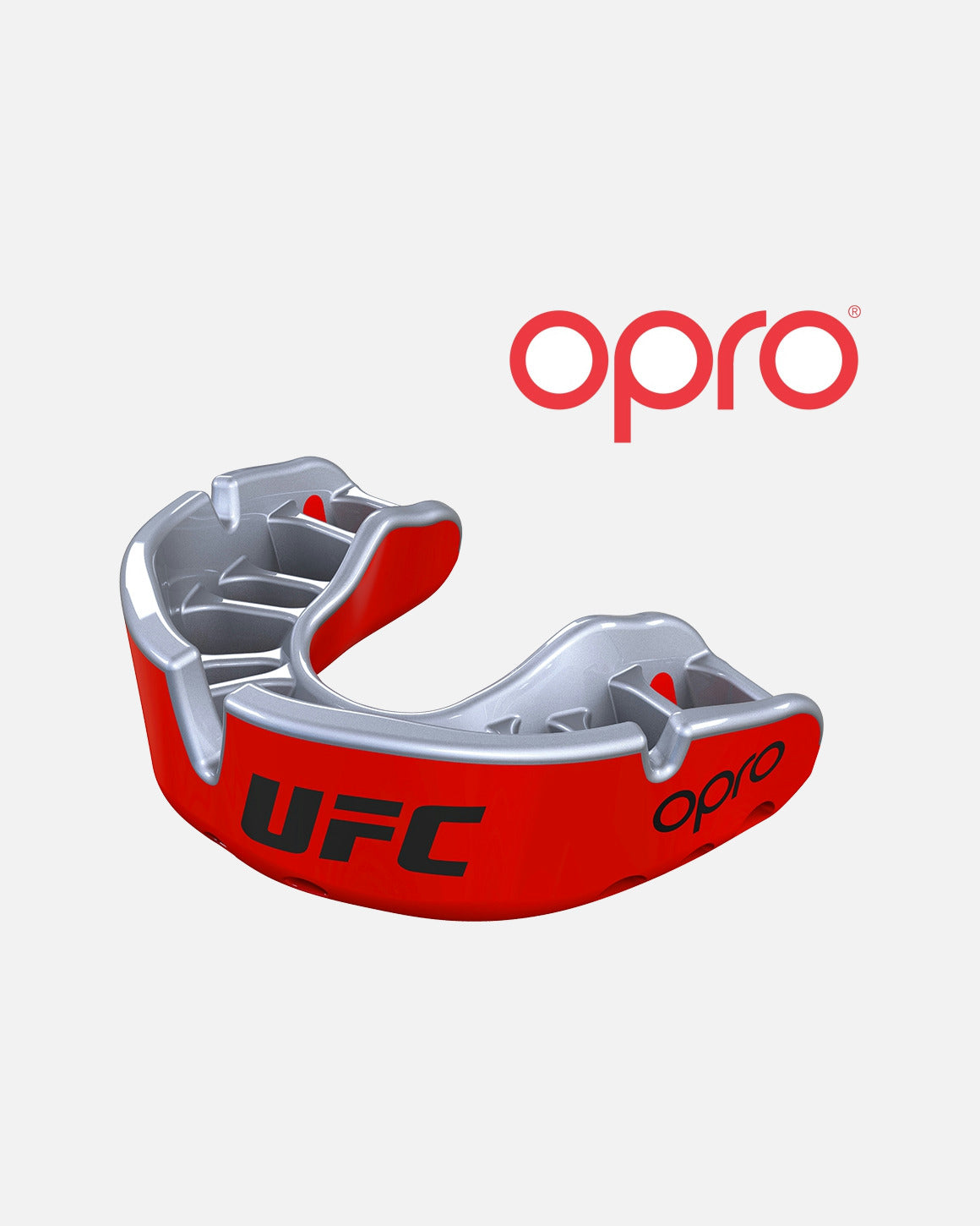 OPRO Mundschutz Gold - Rot Metallic/Silber
