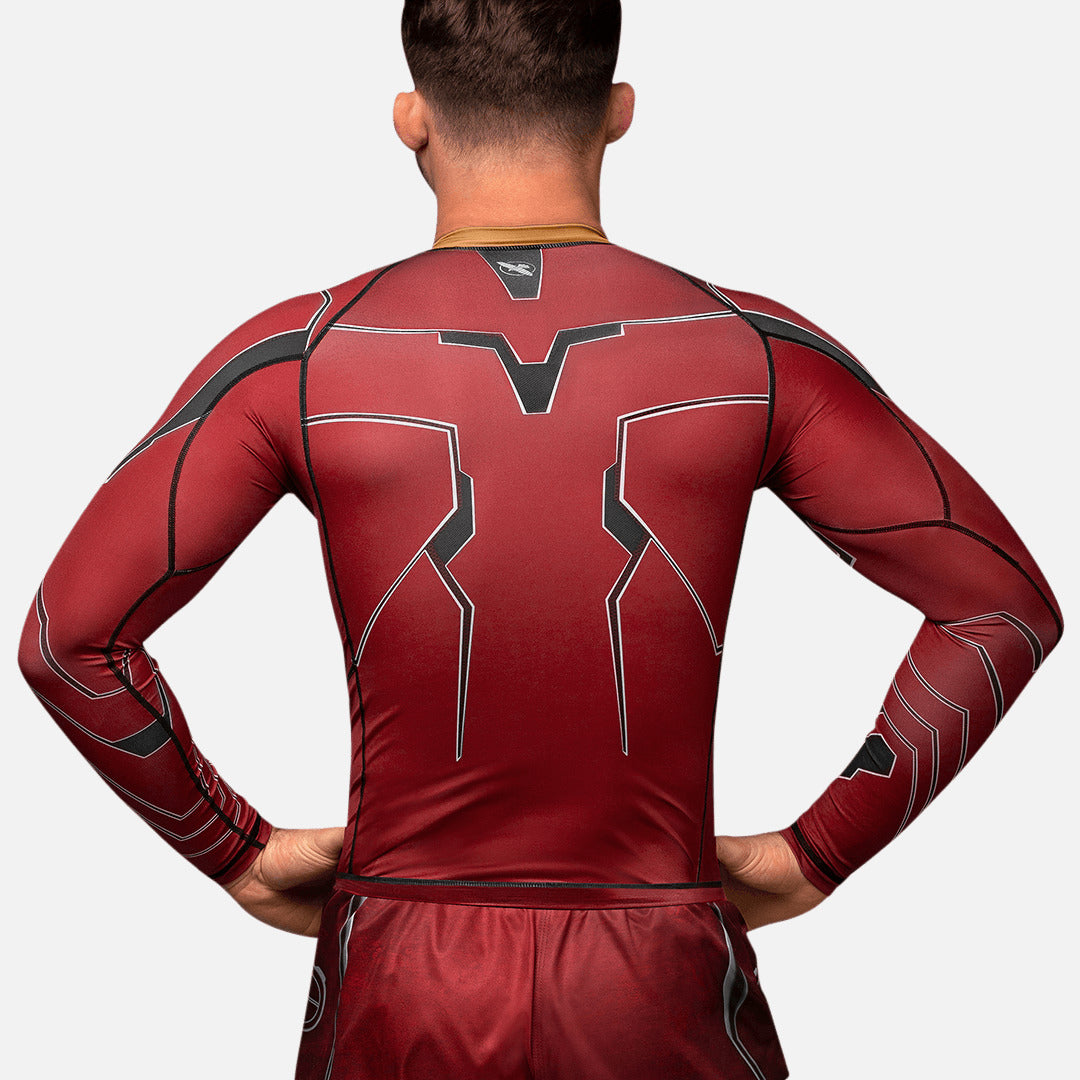 Marvel Rashguard Iron Man Lange Ärmel - Rot
