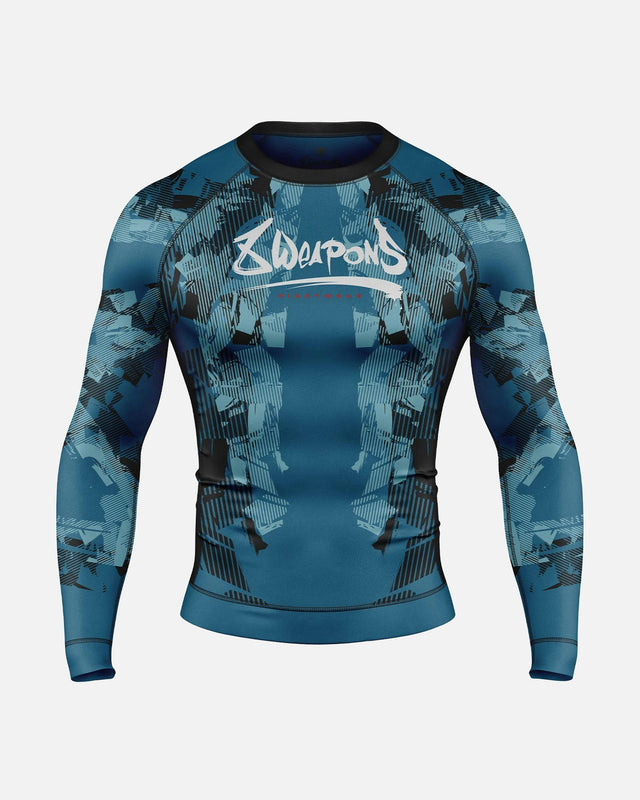 8 WEAPONS Rashguard Hit 2.0 - Dunkelblau/Schwarz