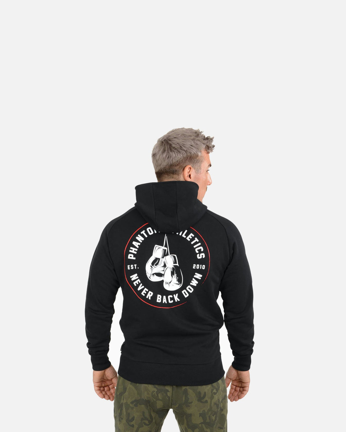 Phantom Athletics Hoodie Never Back Down - Schwarz