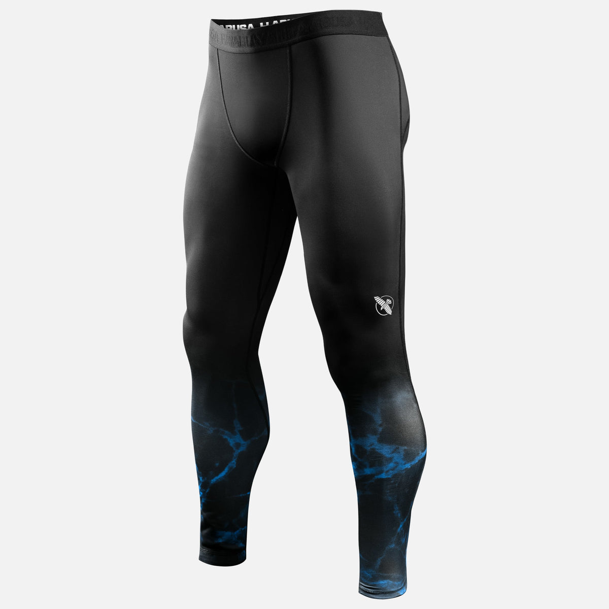 Hayabusa x UFC BJJ Kompressionsshorts - Schwarz/Blau