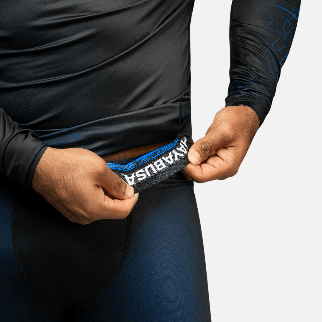 Hayabusa Kompressionsshorts Geo - Blau
