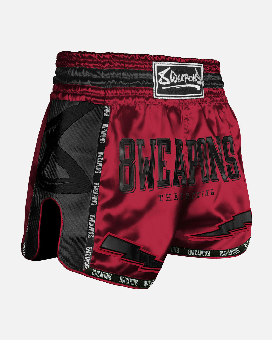 8 WEAPONS Muay Thai Shorts Carbon - Rot