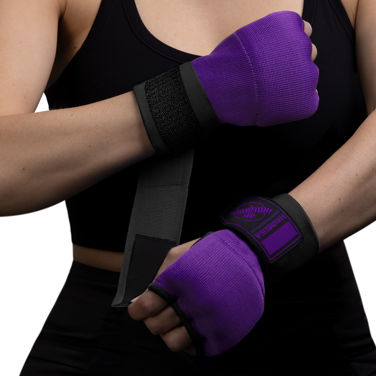 Hayabusa Innenhandschuhe Quick Gel - Lila/Schwarz