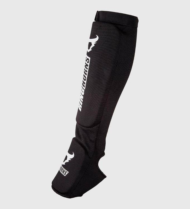 Ringhorns Kickboks Scheenbeschermers Kontact - Zwart/Wit - The Fight Company Deutschland