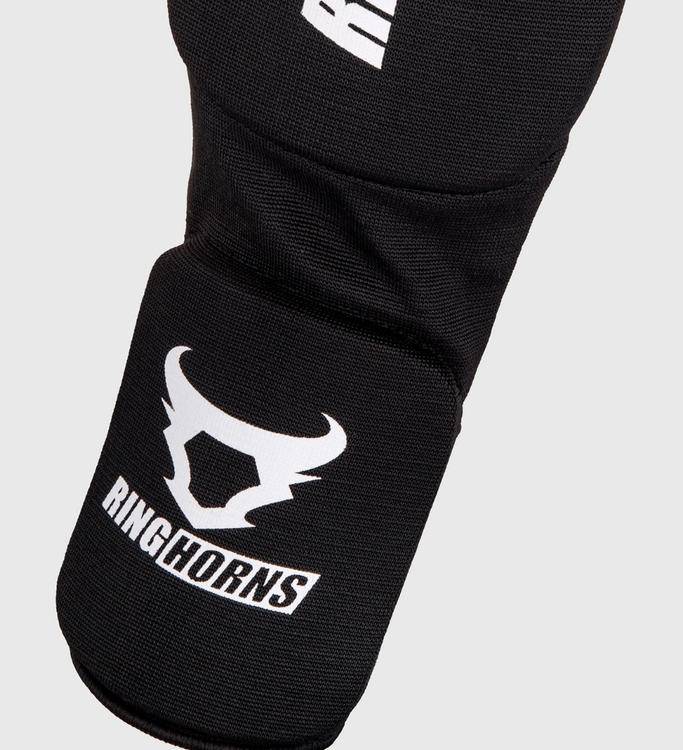 Ringhorns Kickboks Scheenbeschermers Kontact - Zwart/Wit - The Fight Company Deutschland