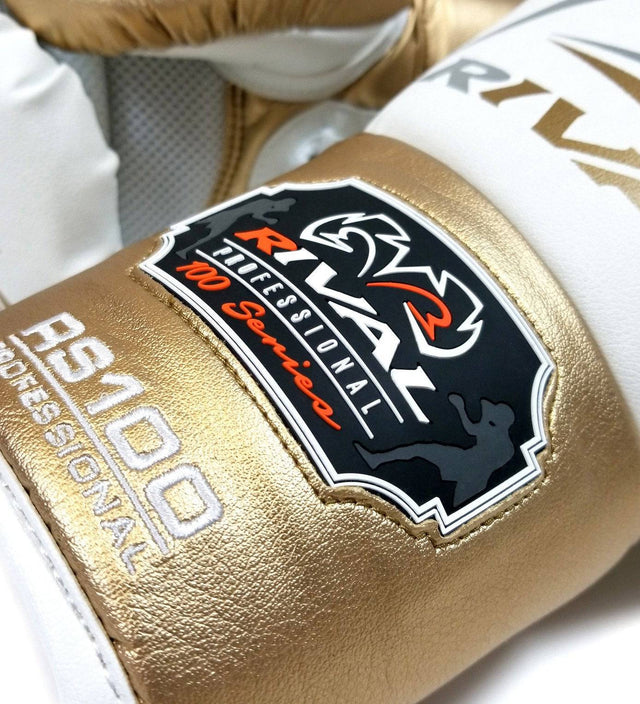Rival Boxhandschuhe RS100 Professional - Weiss/Gold - The Fight Company Deutschland